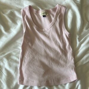Light pink ribbed tank top